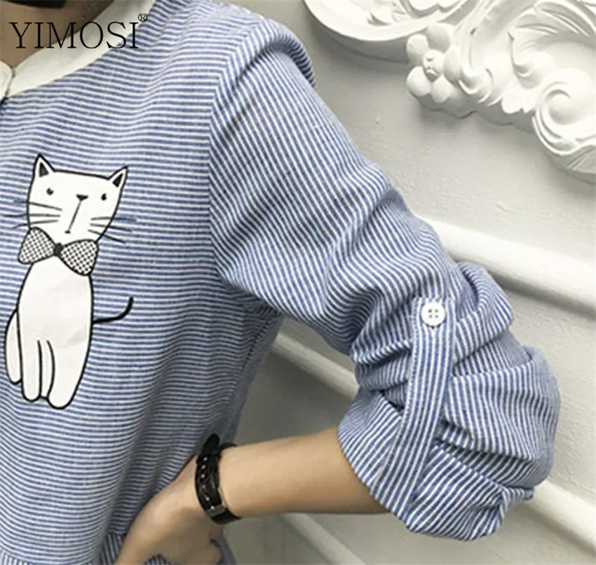 Блузка женская с длинным рукавом из хлопка и льна|ladies clothing|shirt femaleembroidery shirt |