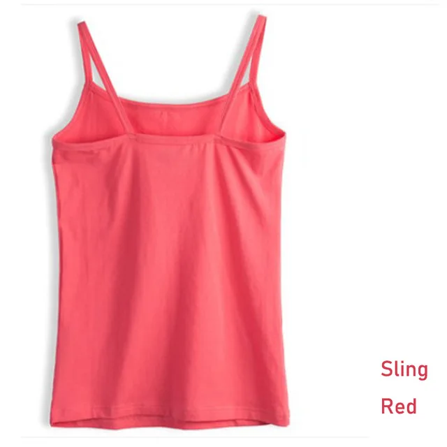 Sling-Red Летний стиль, мягкий хлопок, Женская майка, для фитнеса, сексуальная, без рукавов, Спортивная футболка, элегантная, для девушек, облегающие футболки, уличная одежда, белые майки - Цвет: Sling-Red
