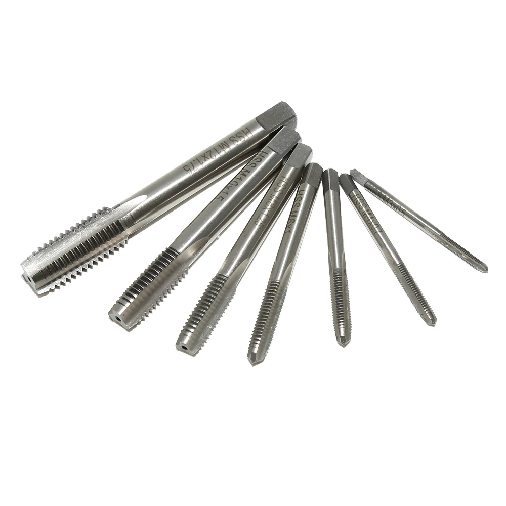 7 шт. HSS метрический набор метчиков с резьбой 3F ручная прямая резьба Метчик M3 M4 M5 M6