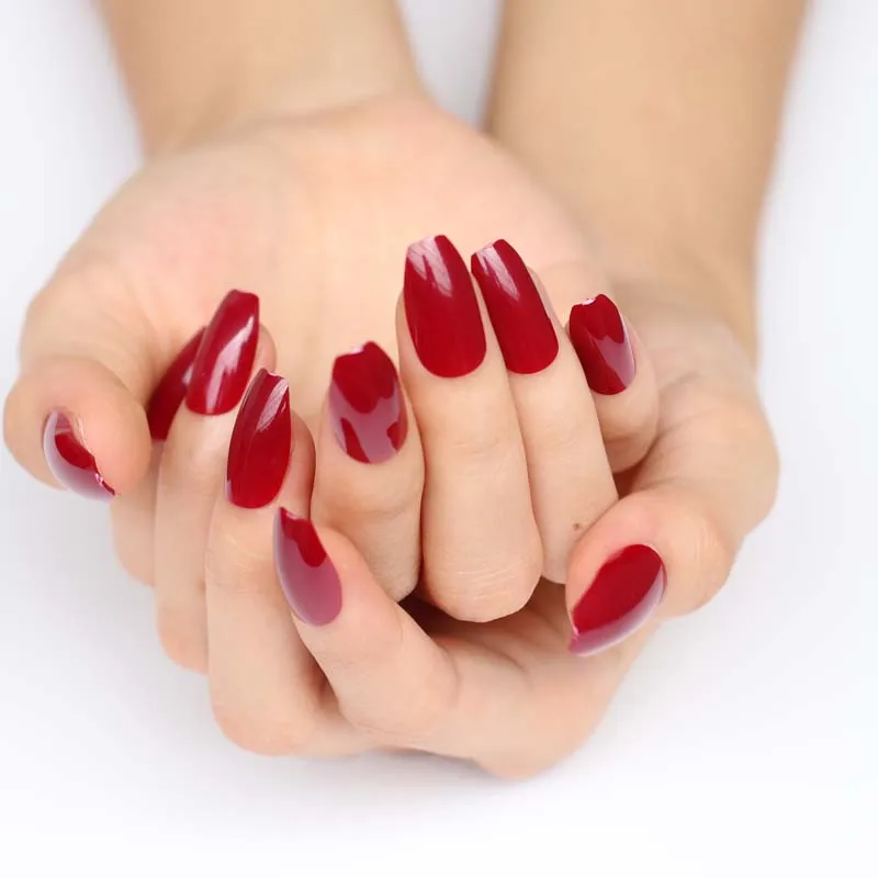 24 шт мода раздел конфеты цвет форма гроба ногти популярные продажи короля