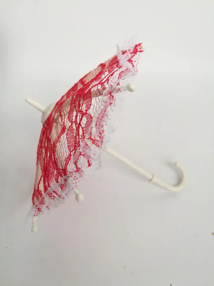 Набор аксессуаров для кукол Барби 2 шт. пластиковый кружевной зонтик аксессуары