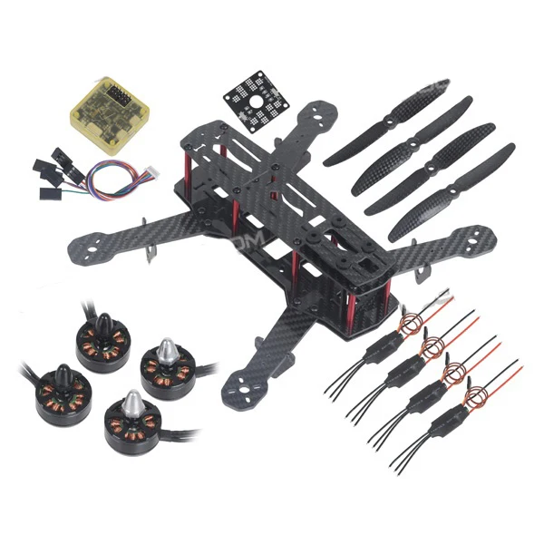 QAV250 250 мм Рамка для квадрокоптера CC3D EVO контроллер 2204 2300kv двигатель 12A Simonk ESC Flysky I6 FS