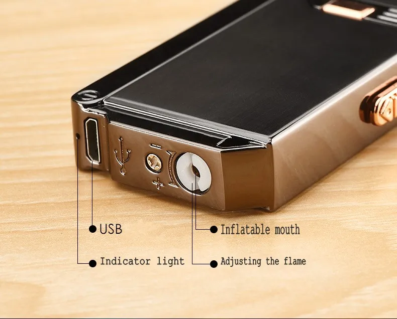 Новинка 2в1 газовая зажигалка USB дуговая плазменная зажигалка электрическая перезаряжаемая Зажигалка многофункциональная креативная Мужская Подарочная без газа
