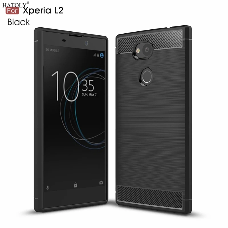 Чехол HATOLY для Sony Xperia L2 чехол H3311 H3321 H4311 мягкий силиконовый с начесом из ТПУ