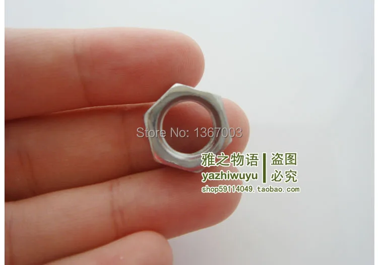 20 шт. 3 4 5 6 7 мм толщиной M10 Шестигранная гайка лампы DIY аксессуары/гайка белый