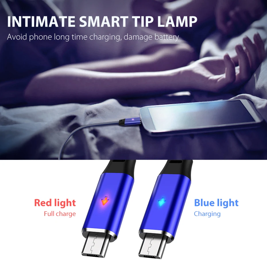 Провод Micro USB для huawei mate 20 Pro Xiaomi type C кабели Samsung s9 Note 9 зарядное устройство 2 м кабель