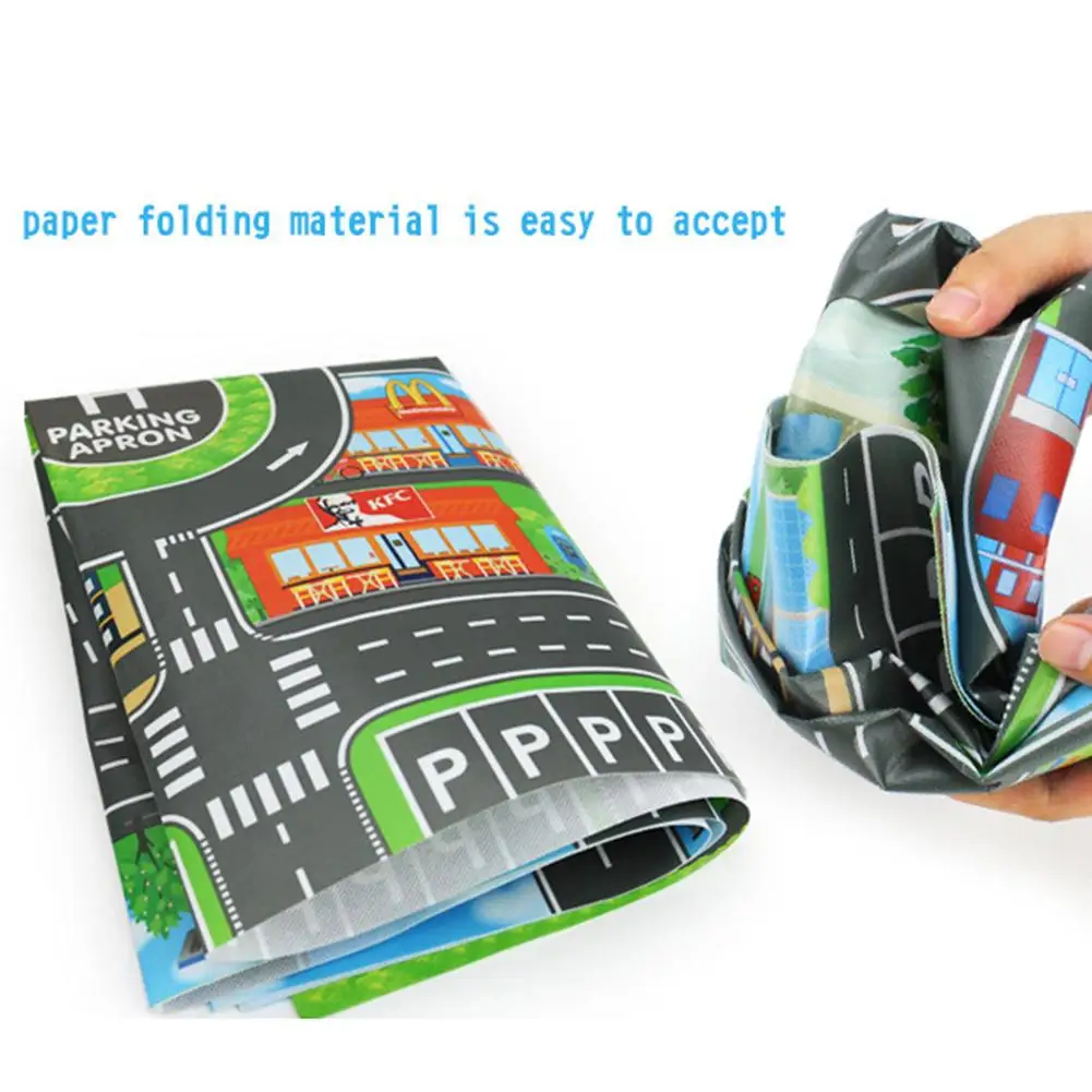

CM Kids Children Car Toy City Parking Lot Roadmap Map English Version City Parking Map usefulness