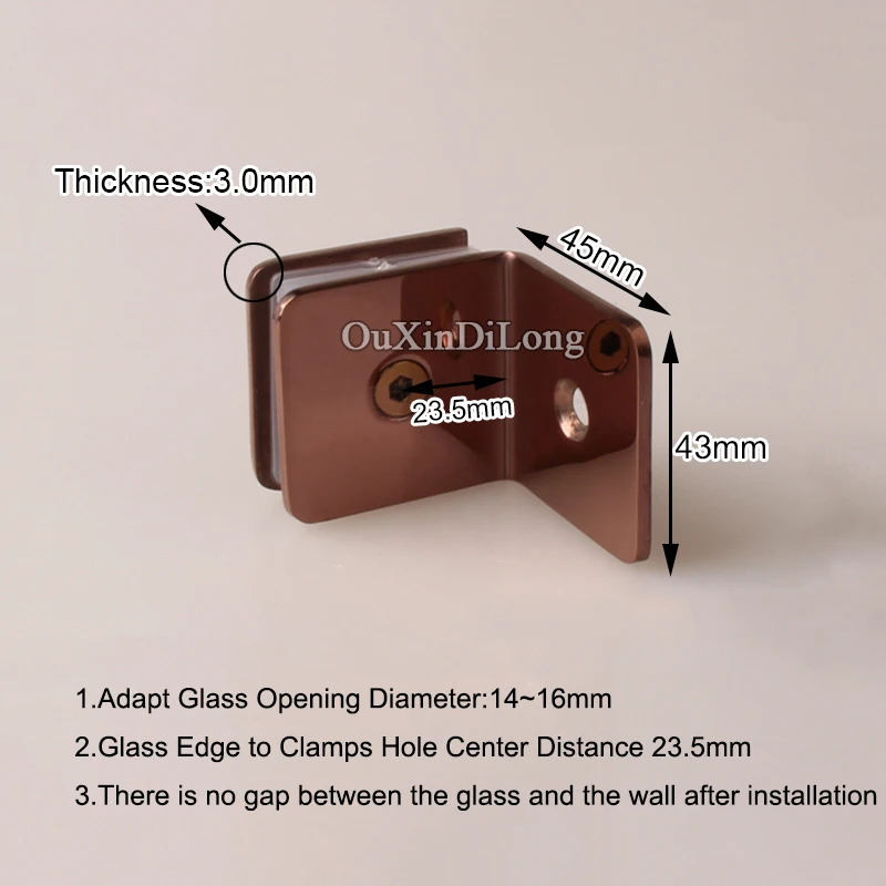 4 шт. настенные зажимы для стекла из нержавеющей стали|glass clamp|glass clipglass fixing brackets |