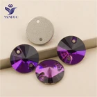 YANRUO 3200, все размеры, аметист, страз, бисер для шитья Rivoli, плоская задняя пришивка, на кнопках, с кристаллами, для одежды