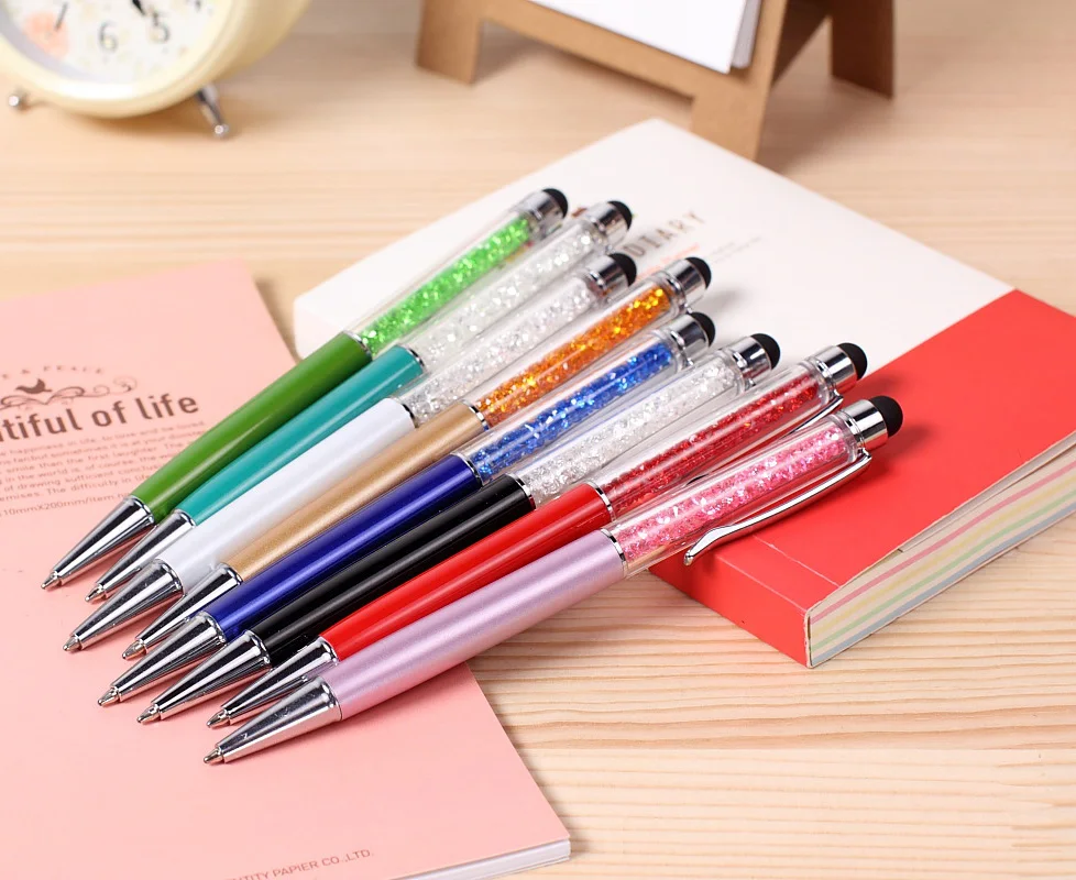 10 цветов на выбор цветная шариковая ручка с емкостным сенсорным кристаллом