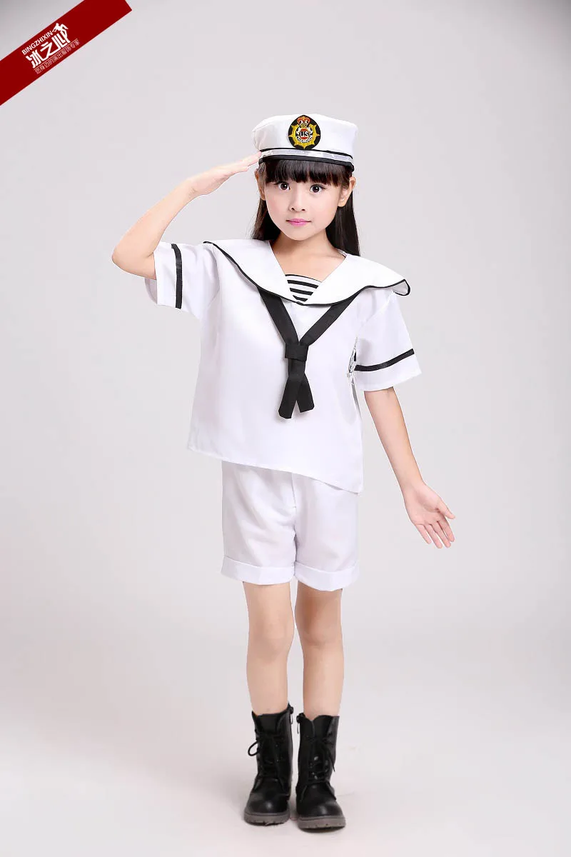 Детское танцевальное платье для девочек морская униформа современные