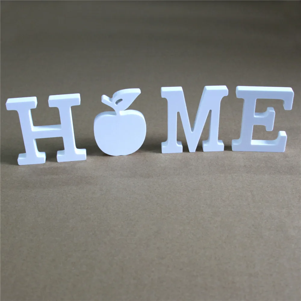 

Wooden Wood Free Standing Standard fonts letter Alphabet Word "home" "family" for Wedding Party Home Decoration's gifts