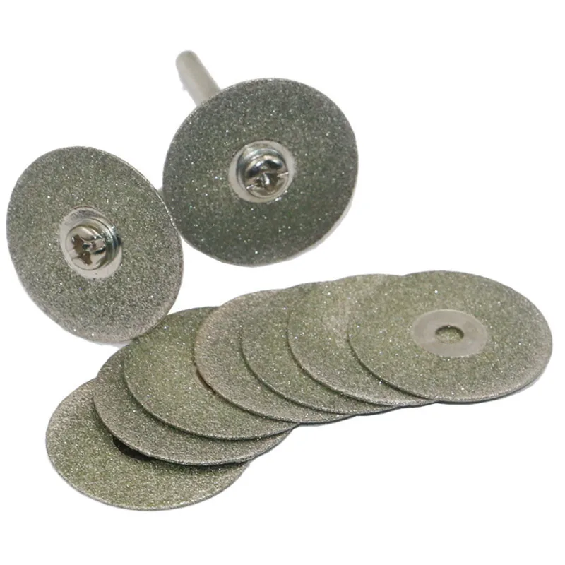 

Newly 10 Pcs/ Set 30mm Diamond Coated Rotary Cutting Cut Off Blade Wheels Disc Kits New MK