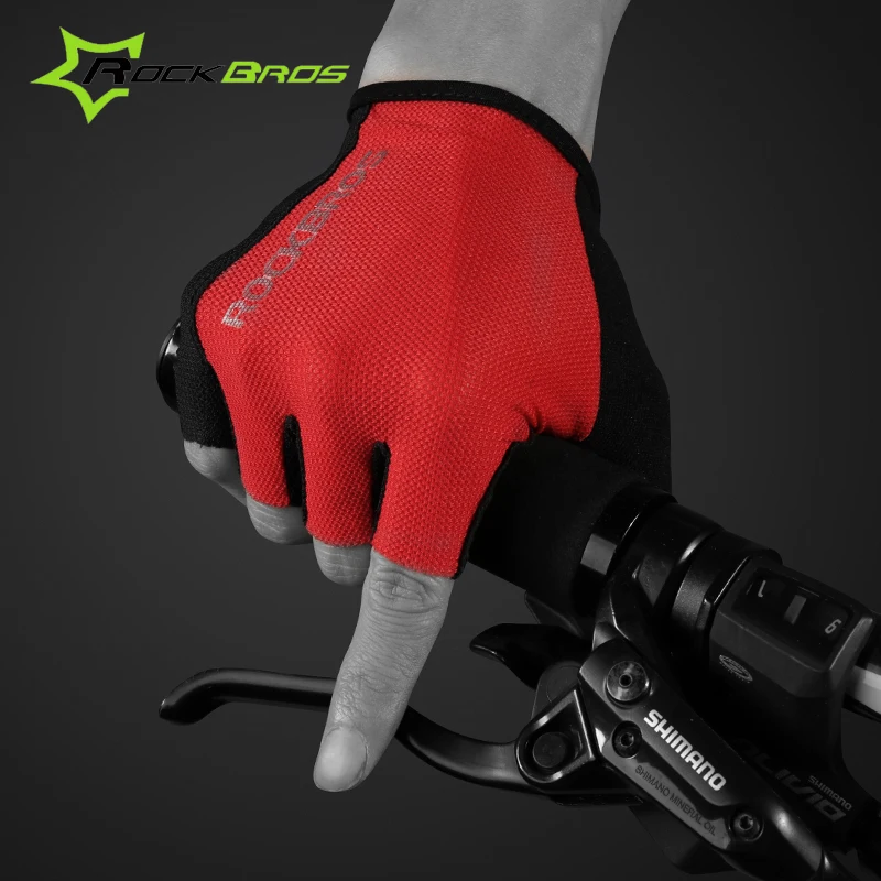 ROCKBROS перчатки для езды на велосипеде с полупальцами Mtb горного гоночного