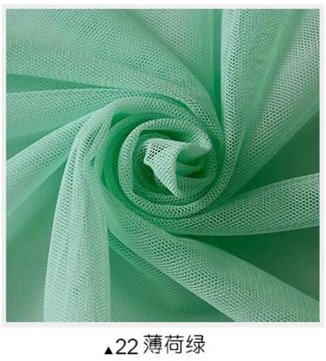 22 Mint blue Свадебные украшения сетка кружева тюль ткань москитная сетка сплошной цвет невесты вуаль ткань Хэллоуин материал TJ0030-1 - Цвет: 22 Mint blue