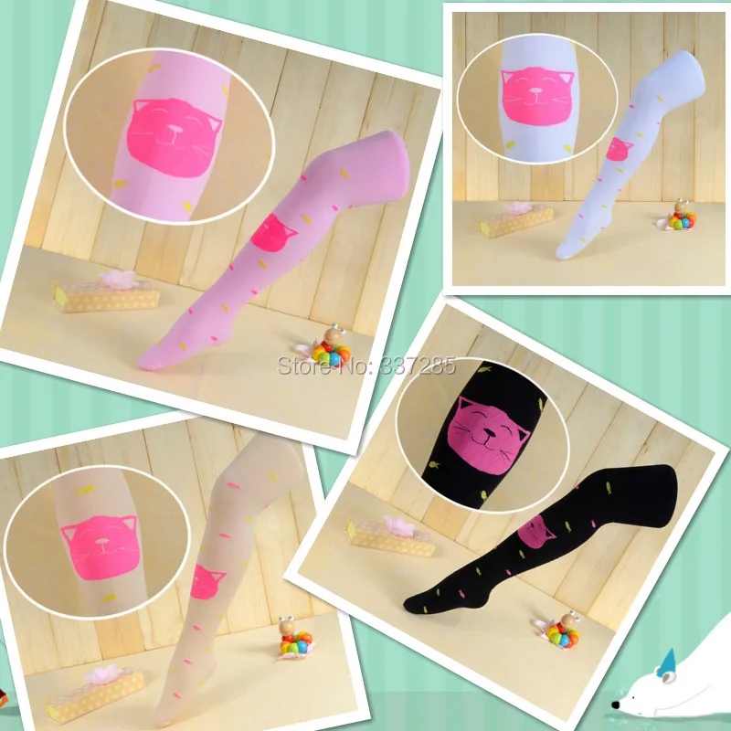 Высококачественные осенние детские колготки изящные бархатные с рисунком в виде