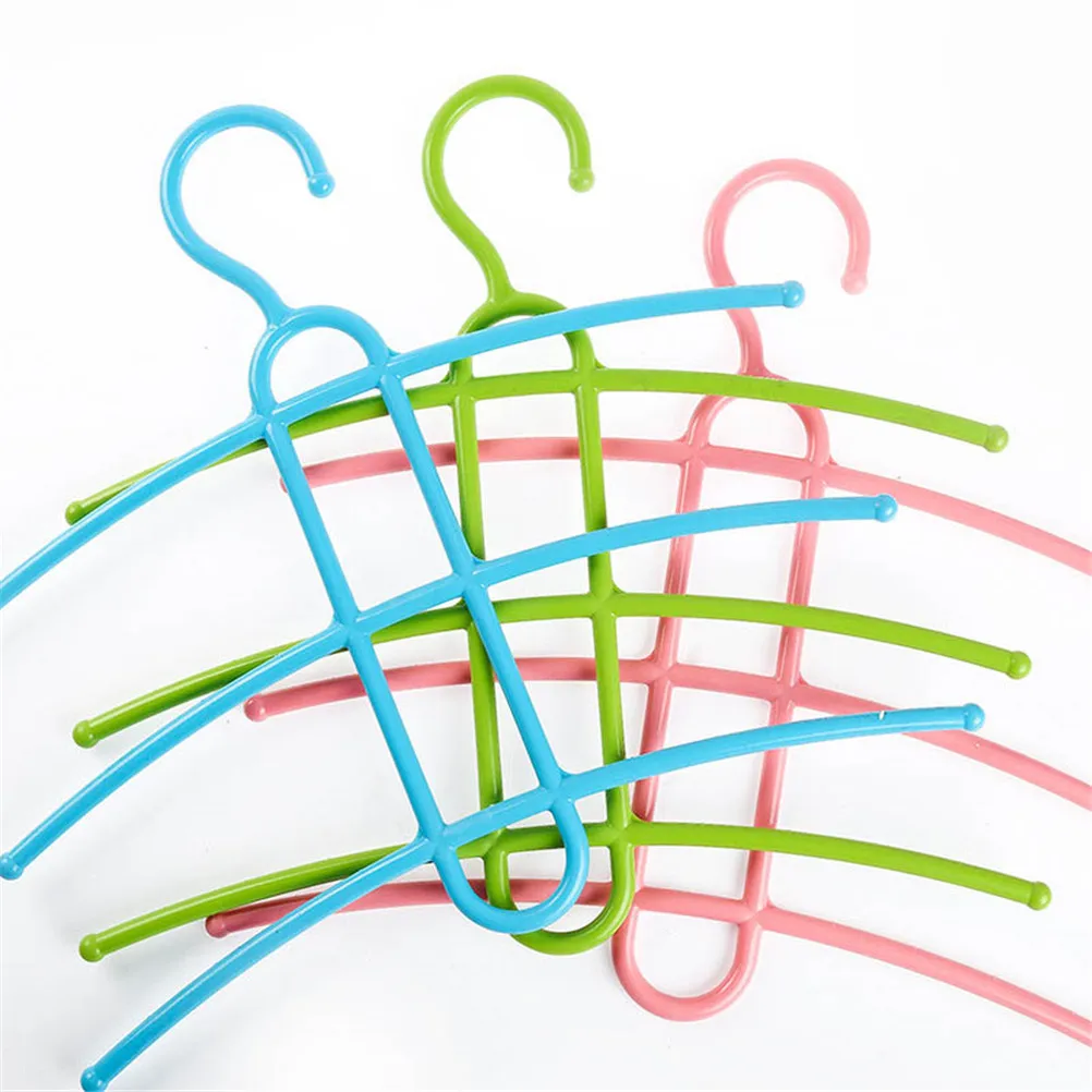 

Multifunctional Wardrobe Wet and Dry Drying Hanger Three Layer Anti-skid Plastic Clothes Hanger Rack 1PC 4 Colors