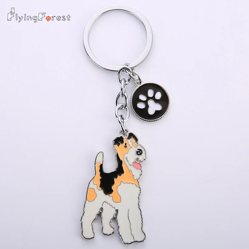 Брелок для ключей Lovely Terrier брелок с собакой Модная бижутерия подвески животными