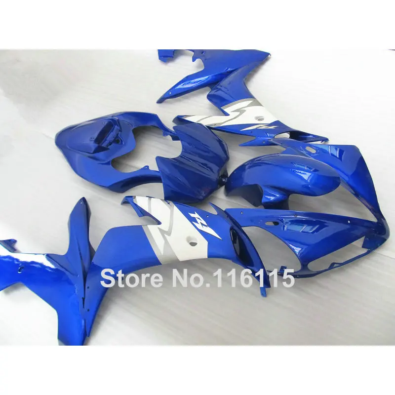 

Injection molding fairings set for YAMAHA YZF R1 2004 2005 2006 white blue plastic fairing kit YZF-R1 04 05 06 SK7