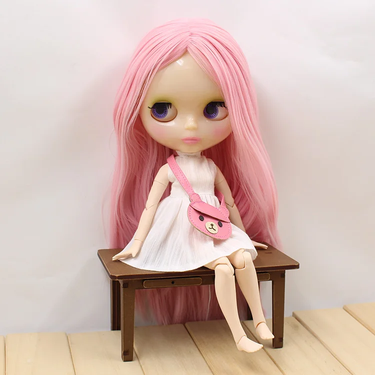 Бесцветная кукла с розовыми и фиолетовыми волосами|doll hair color|doll customhair waver |