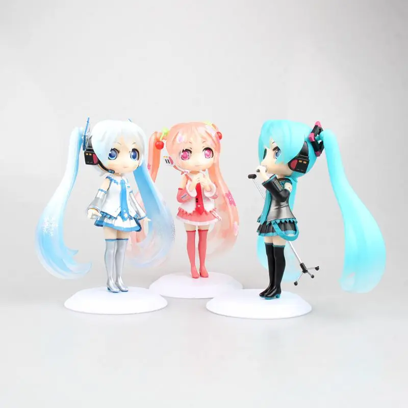 Hot Sale Snow Sakura Hatsune Miku Qposket Virtual Idol Vocaloid Cute Lovely Brithday Gift Banpresto Figure Figurine Toys | Игрушки и