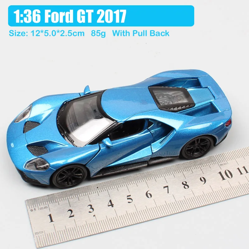 Спортивные гоночные автомобили No Box 1:36 Mini Ford GT 2017 металлические Литые Миниатюрные