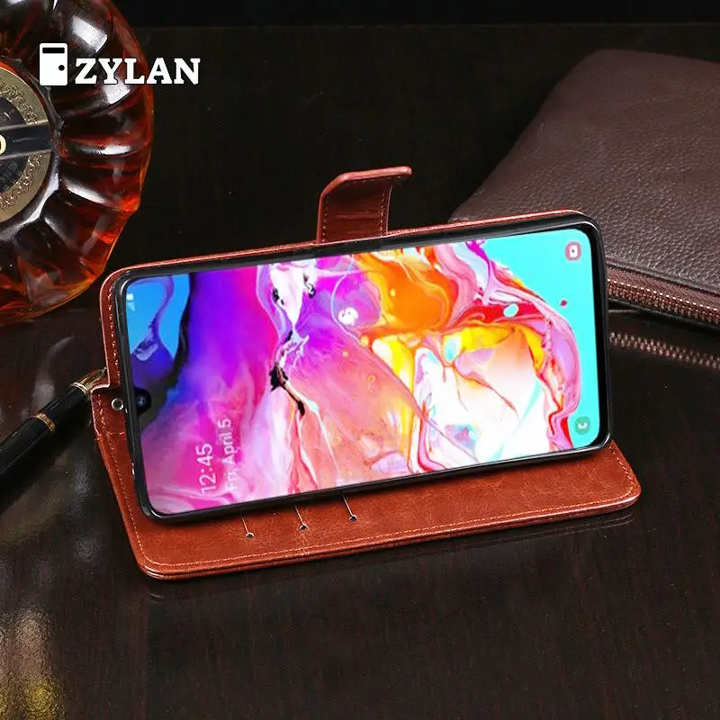 Винтажный кожаный чехол-кошелек с откидной крышкой и силиконовым чехлом из ТПУ