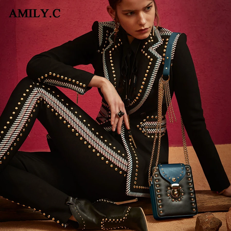 Amily.c 2020 Новая зимняя Женская куртка черная с длинными рукавами и бисером вечернее