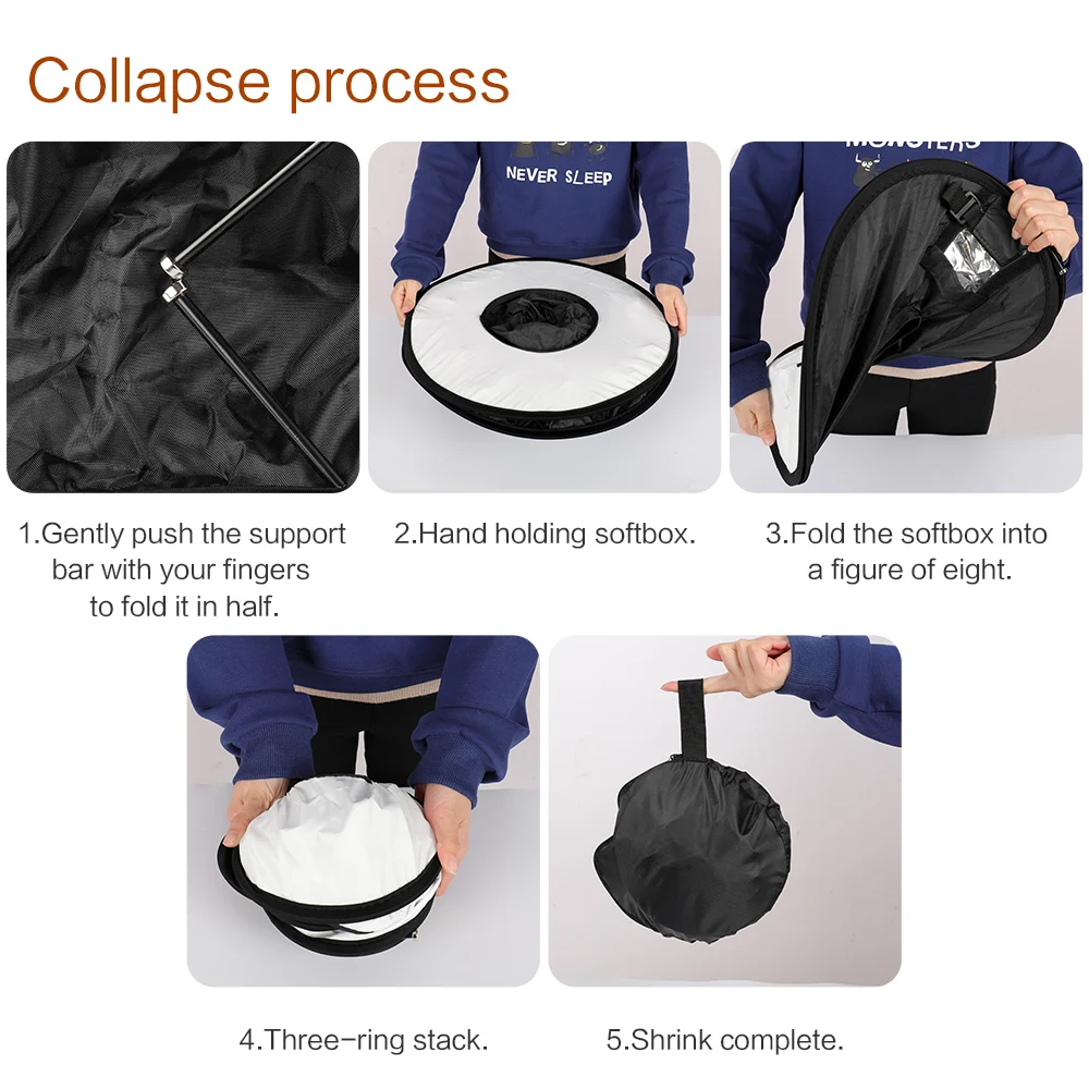 45cm Ring Softbox Speedlight Round Style Flash Light Shoot Soft box Foldable Diffuser | Электроника