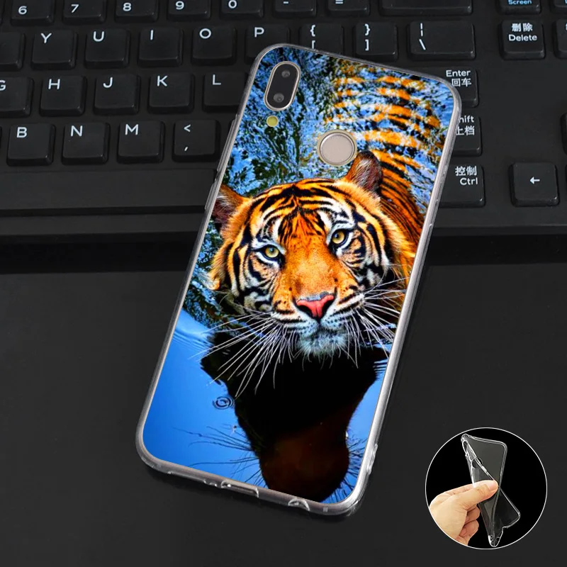 DREAMFOX M558 Тигр мягкий ТПУ силиконовый чехол для Huawei Honor 6a 6C 7X9 10 P20 P30 Lite Pro P Smart 2019 |