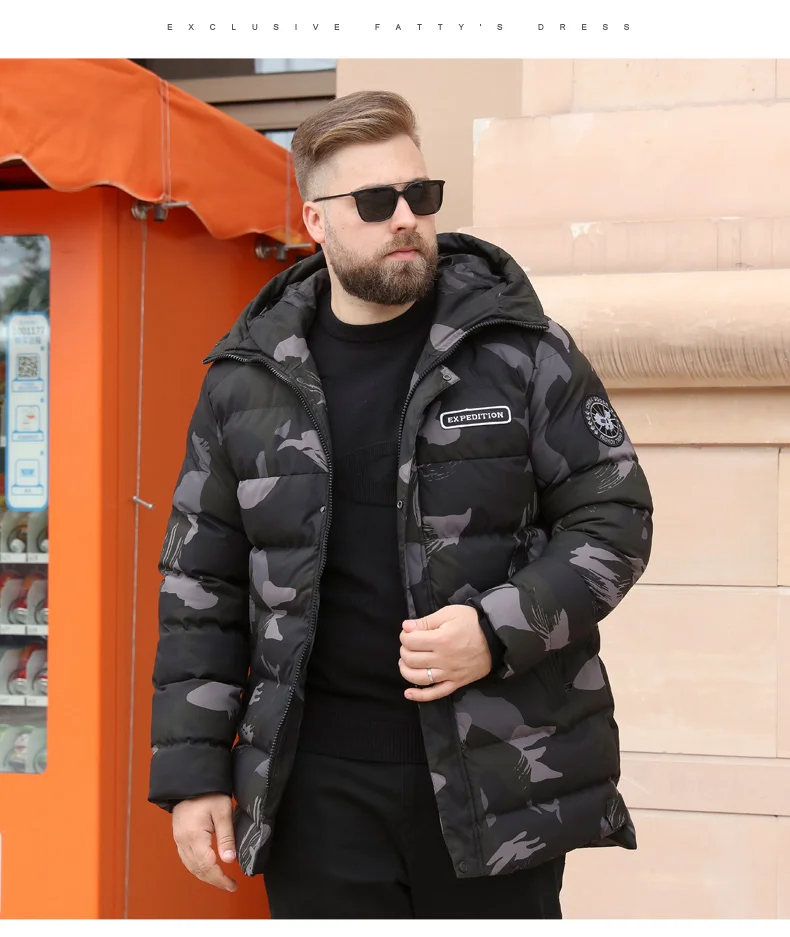 Плюс размер 8XL 7XL 6XL 5XL Новое поступление теплая зимняя куртка мужская повседневная свободная парка с капюшоном мужское зимнее пальто большой размер
