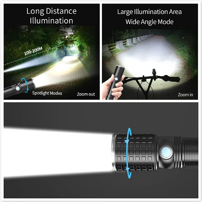 YAGE фонарик перезаряжаемый Cree XML T6 тактический фонарь USB светодиодный 18650 лампе Touche