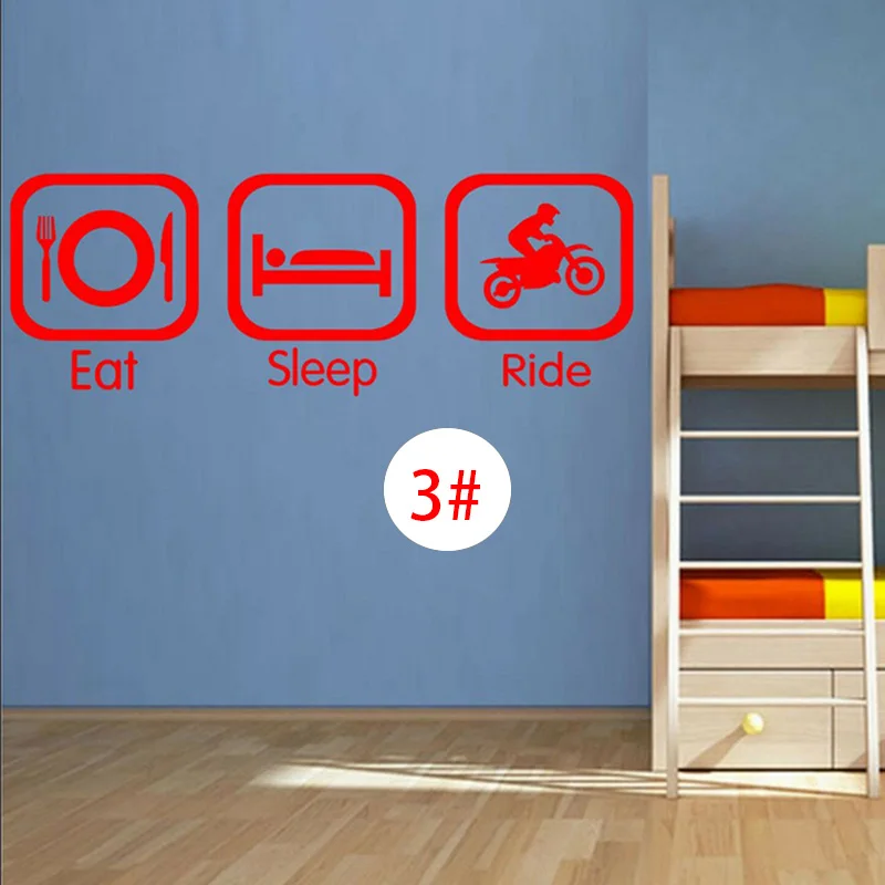 EAT SLEEP PLAY Любой Спорт хобби мальчики девочки ПВХ настенные наклейки с цитатами