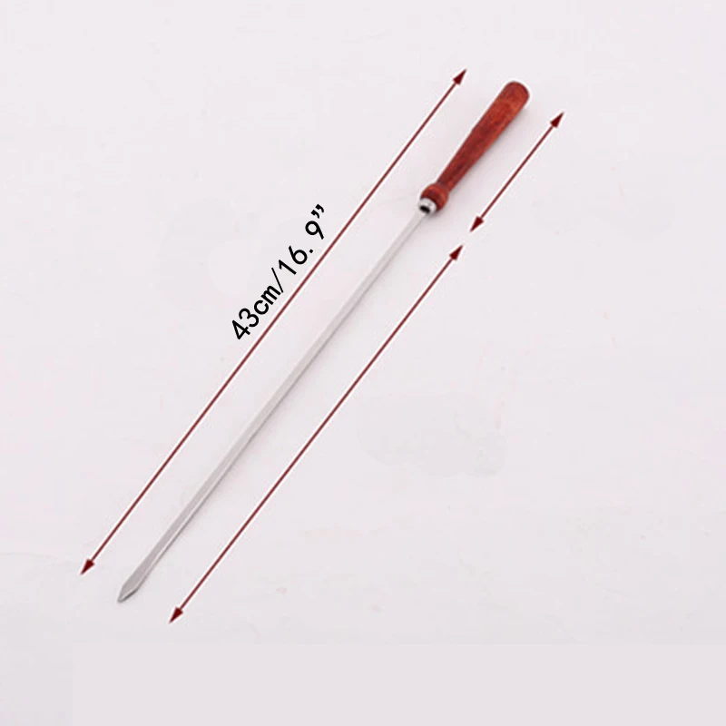 10 шт. шпажки из нержавеющей стали 16 9 дюйма (43 см)|barbecue skewers|stainless steel bbq skewersgrill skewer |