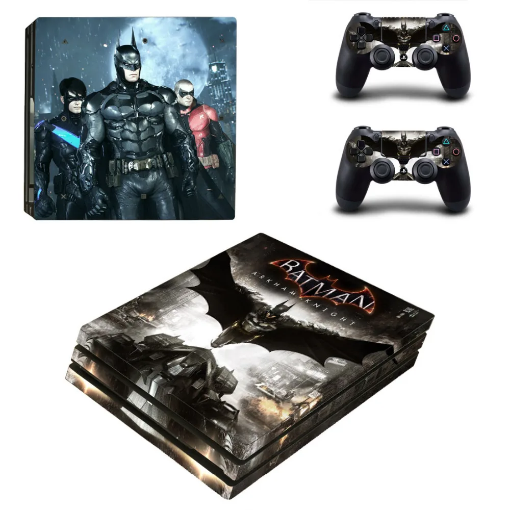 DC Бэтмен PS4 Pro кожи Стикеры наклейка для sony PS4 Игровые приставки 4 Pro Slim консоли и 2 джойстик игровой Стикеры s винил
