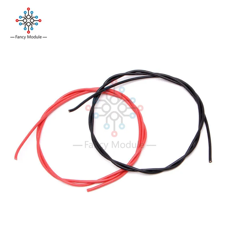 Красный черный 16 AWG Калибр провода гибкие многожильные медные кабели с силиконовой оплеткой для RC