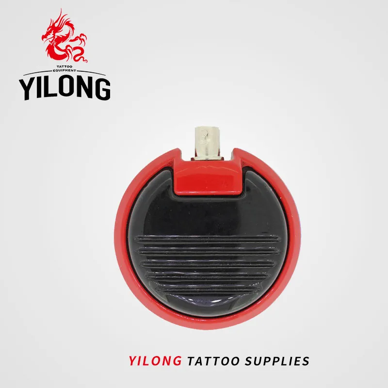 

Free Shipping Professional Orange Black Round Tattoo Machines Power Supply Mini Flat Foot Switch Pedal for Tattoo Machine GUB#