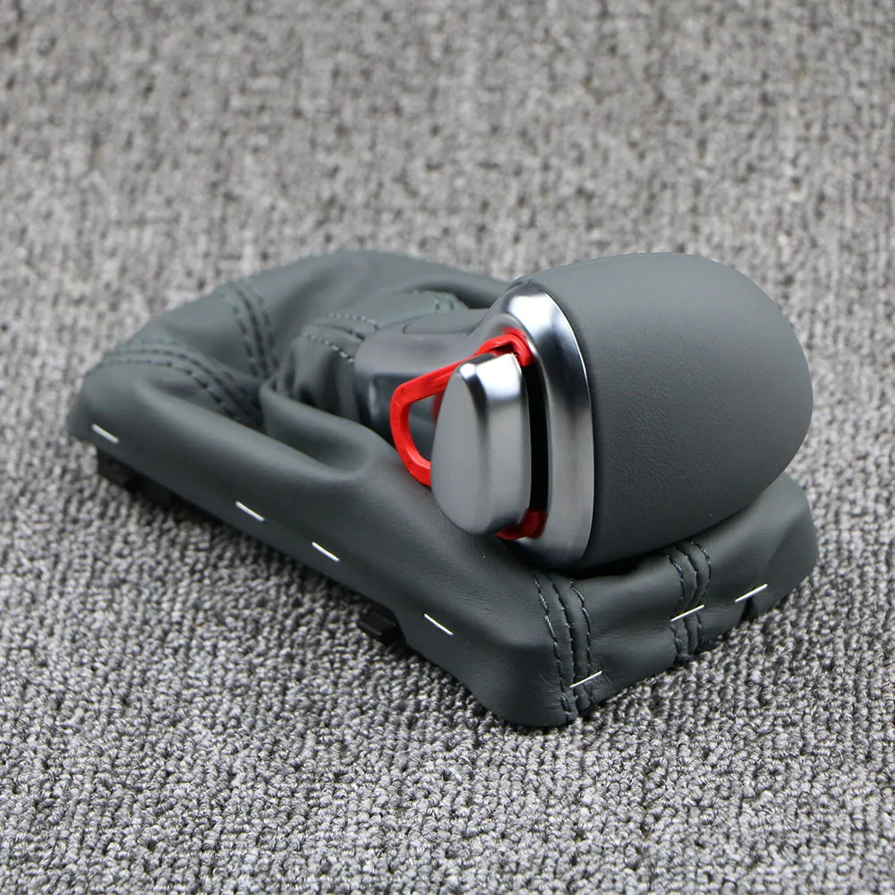 Ручка переключения передач Gaitor Boot Cover кожаный Гетр Boot Серый Черный на LHD ТОЛЬКО для Audi A4 B8 A5 A6 C6 Q5 2009