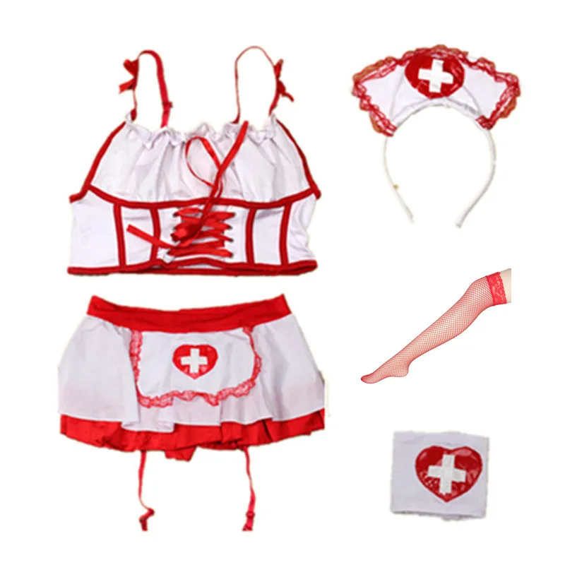 Белый Женское сексуальное нижнее белье, медсестра, косплей, Babydoll, горячее эротическое нижнее белье, сексуальные костюмы, Porno drees, сексуальная одежда, ночное белье, белое нижнее белье - Цвет: Белый