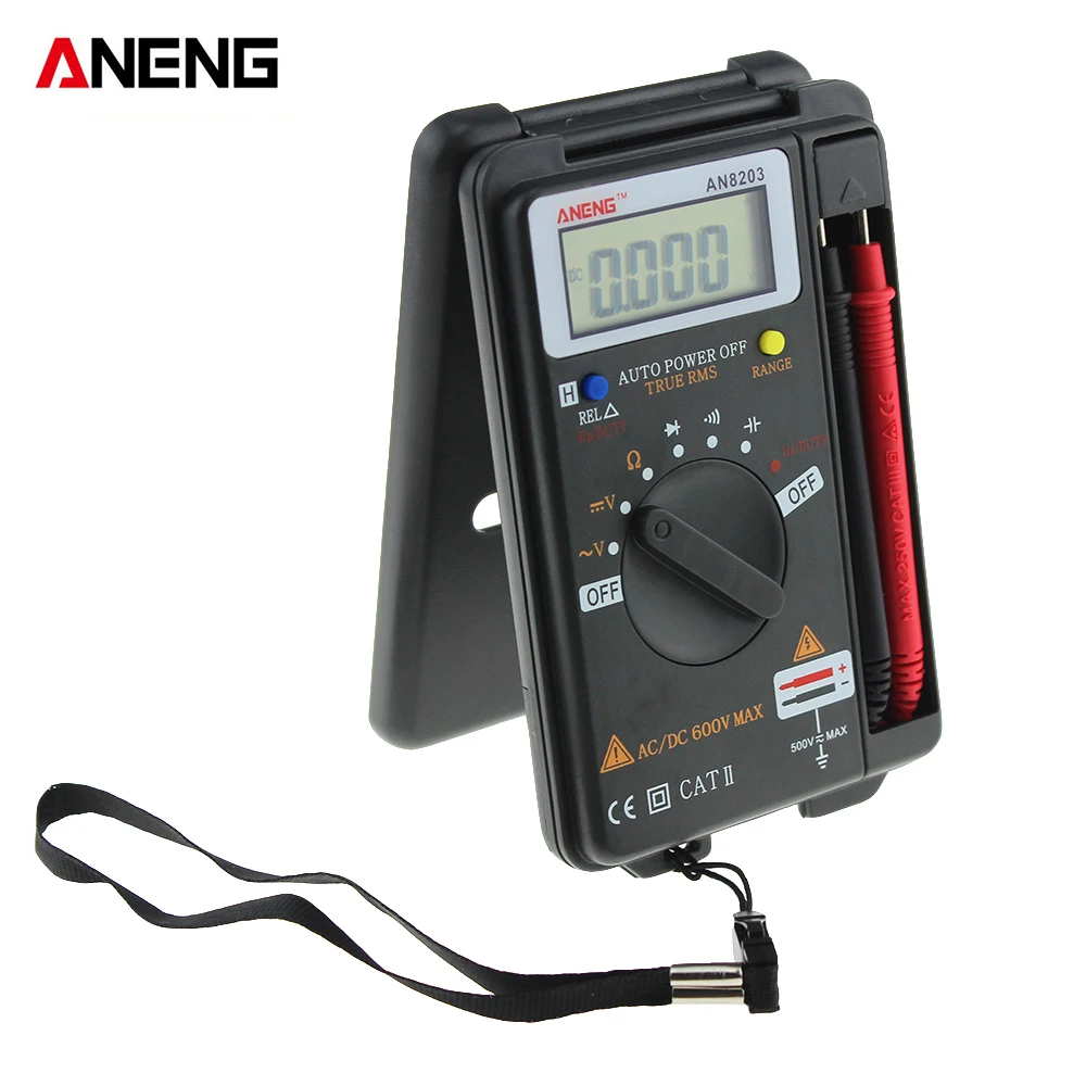Цифровой мультиметр ANENG AN8203 4000 отсчетов Миниатюрный цифровой тестер напряжения и