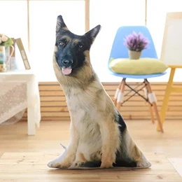 Shepherd Dog Собаки в форме домашних животных плюшевые подушки фаршированные Декор Подушка Диван стул Шарпей овчарка Собака харье пятнистая собака золотой ретривер друзья - Цвет: Shepherd Dog