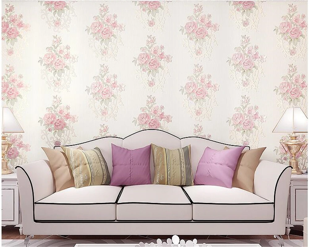 Обои beibehang для телевизора паста большой цветок нетканый материал обои 3d гостиной