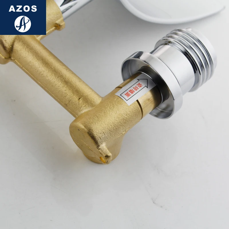 Azos настенный смеситель мягкая раковина латунь хром зеркальная для душевой