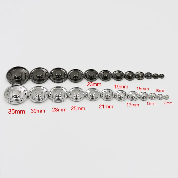 50sets 8mm-30mm metal snap button for child coat women shirt press DIY craft clothing silver gold gun black | Дом и сад