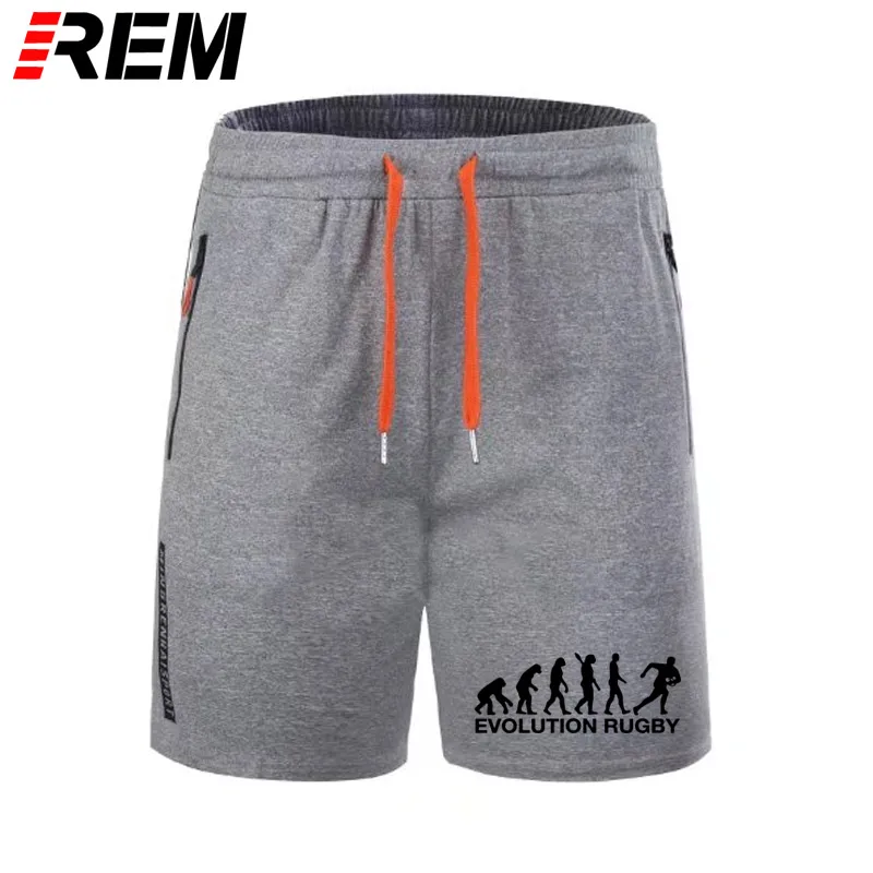 REM Evolution Rugbying/хлопковые шорты с принтом, трусы, мужские повседневные забавные спортивные топы в стиле хип-хоп