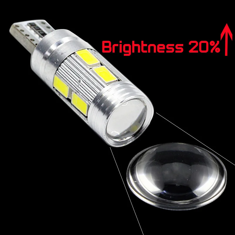 SUNKIA 2 шт./лот W5W T10 без ошибок в интерьере Белый СВЕТОДИОД Canbus 10 SMD 5630 с проектором