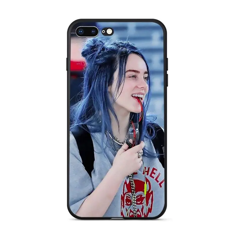 Babaite Billie Eilish с рисунком Чехлы для мобильных телефонов Чехол для iPhone 11 pro max 8 7 6 6S Plus 5 5S SE XR X XS MAX чехол
