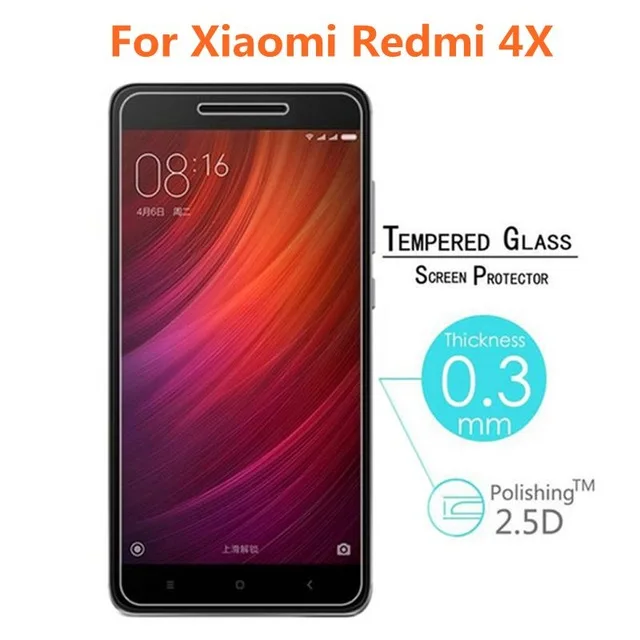 2.5D Закаленное стекло для Xiaomi Redmi 4X Высококачественная защитная пленка
