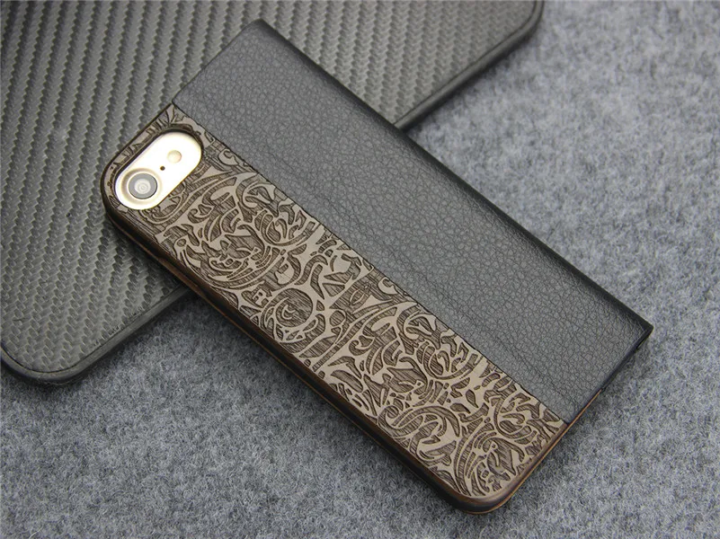 YFWOOD Ретро Натуральной Древесины Бамбука Чехол Для iPhone 7 8 ИСКУССТВЕННАЯ Кожа Флип Слот для Карты Задняя Крышка Для Apple iPhone7
