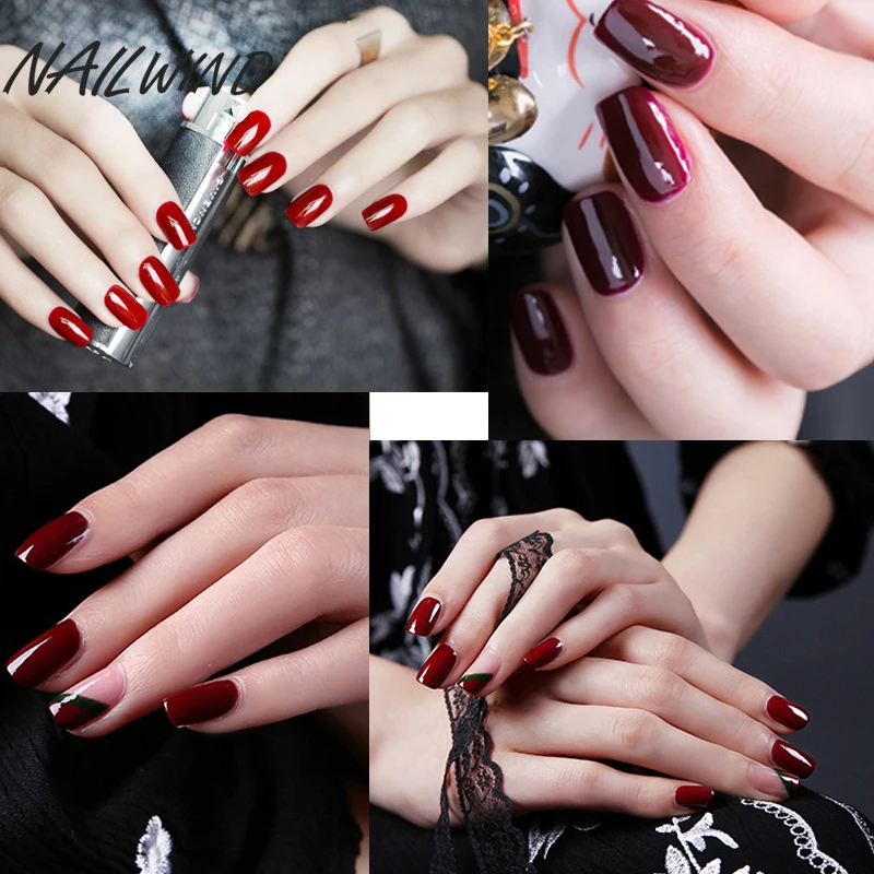 Лучший Цвет гель nailwind Лак красный серия 2601 2612 7 мл Гель лак для ногтей УФ глянцевое